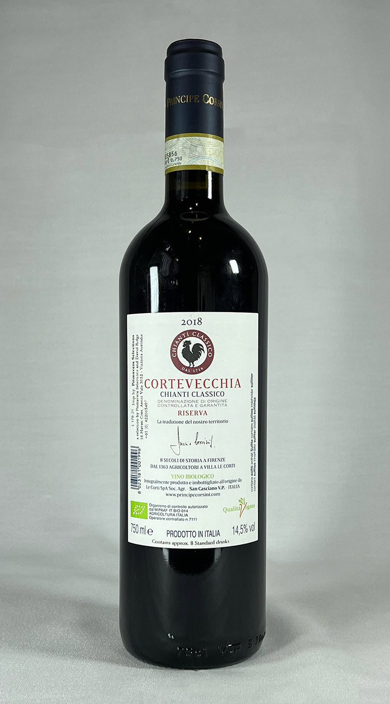 Villa le Corti 'Cortevecchia' sangiovese Riserva 2018